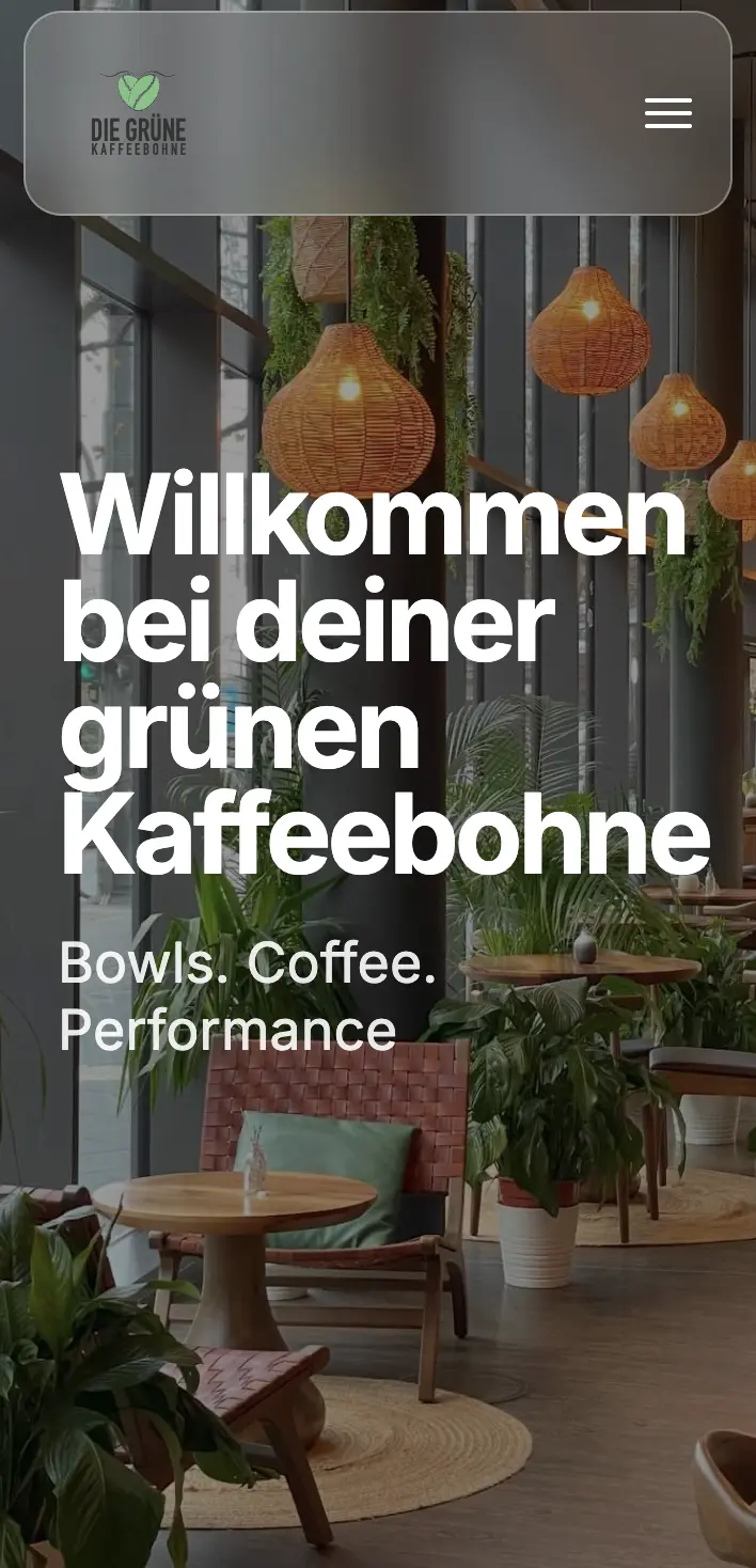 Die grüne Kaffeebohne Mobile-Screenshot