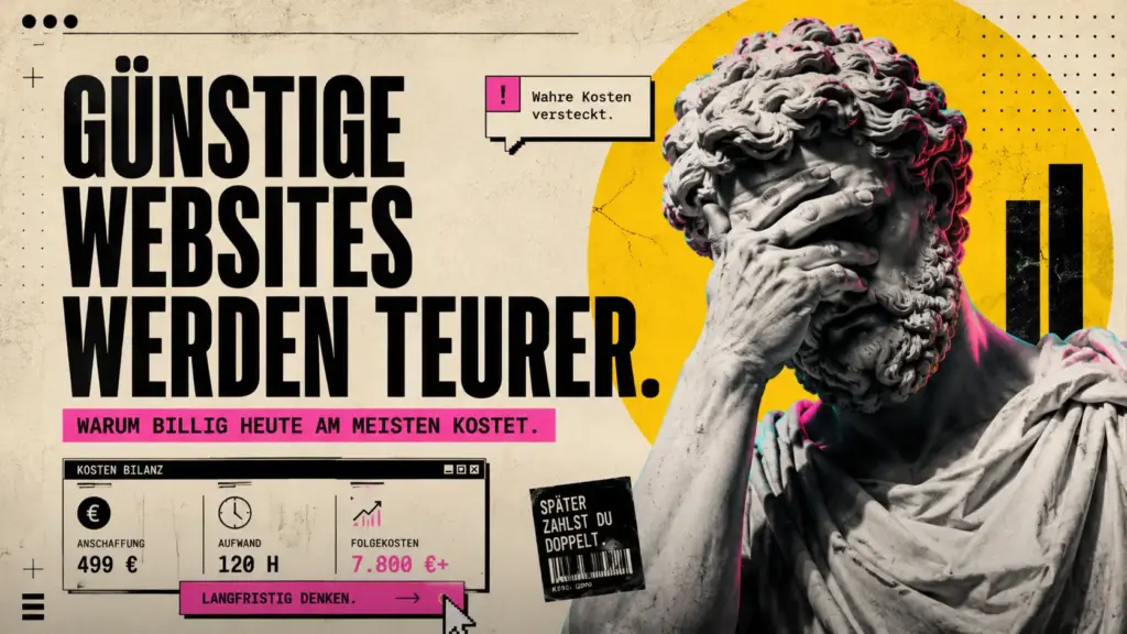 Günstig wirkt vernünftig. Aber warum wird die günstige Website so oft zur teuersten?